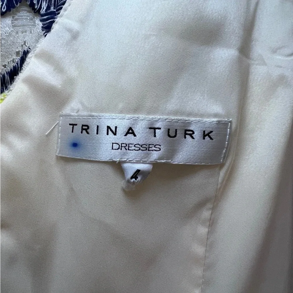 Trina Turk eyelash fringe multicolor dress fit and flare a line